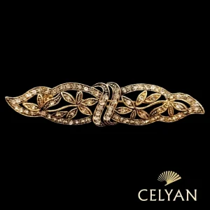 Broche Dorado Envejecido A 1906