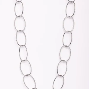 Silver Large Oval Necklace