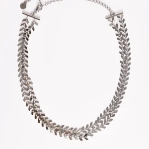 Silver Double Laurel Necklace