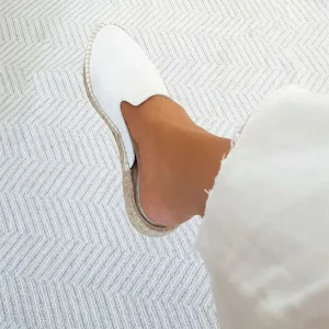 Alpargatas Planas Serraje Blanco