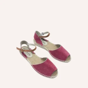 Alpargatas Abiertas Planas Granate