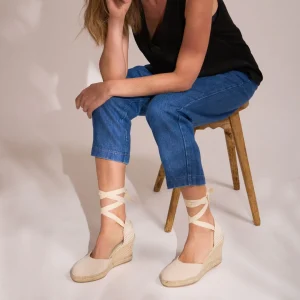 Alpargatas Cuña Alta Crudo