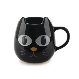Taza Mug Gato Negro Termosensible Balvi